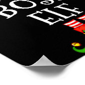 Funny Boss Elf Family Christmas Boss Elf Sweater M ポスター (角)