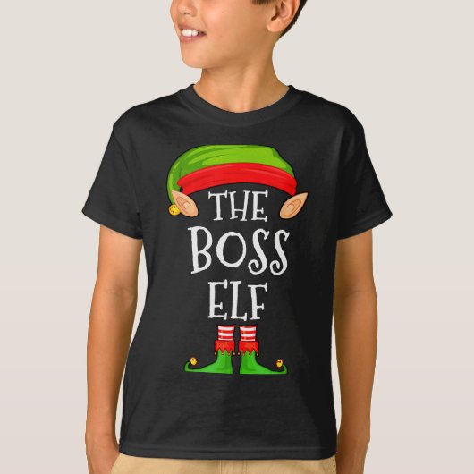 Funny Boss Elf Family Christmas Boss Elf Sweater M Tシャツ (正面)