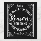 Funny Boss Gift Wine Label Template gag xmas gift ワインラベル (シングルラベル)