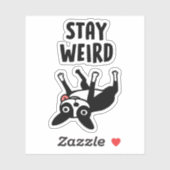 Funny Boston Terrier Stay Weird Dog シール (シート)