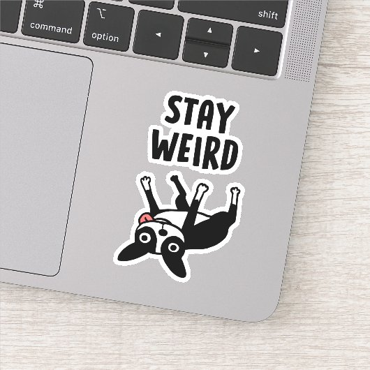 Funny Boston Terrier Stay Weird Dog シール (詳細)