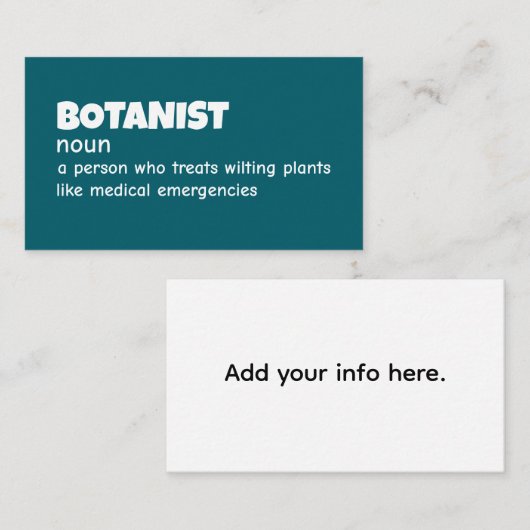 Funny Botanist Definition 名刺 (正面/裏面)