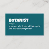 Funny Botanist Definition 名刺 (正面)