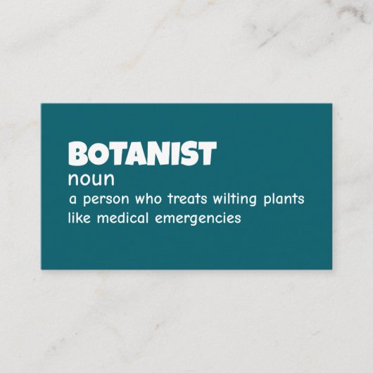 Funny Botanist Definition 名刺 (正面)
