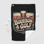 Funny Bourbon Golf Golfer Dad Gift ゴルフタオル (インサイチュ)