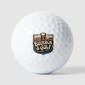 Funny Bourbon Golf Golfer Dad Gift Vintage ゴルフボール (正面)