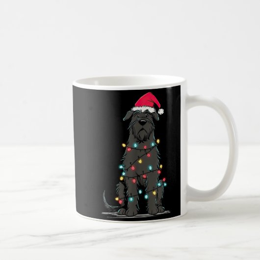 Funny Bouvier Des Flandres Christmas Graphics Dog  コーヒーマグカップ (右)