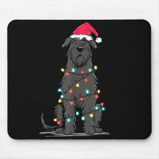 Funny Bouvier Des Flandres Christmas Graphics Dog  マウスパッド (正面)