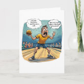 Funny Bowling Birthday Card カード (正面)