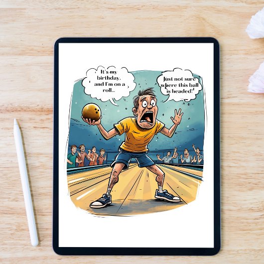 Funny Bowling Birthday Card カード