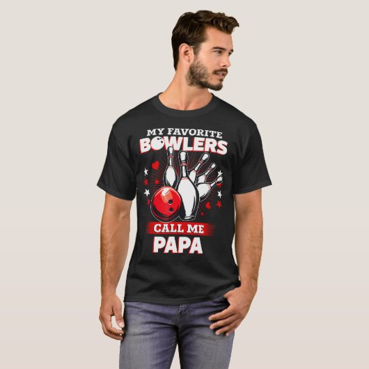 Funny Bowling Bowler My Favorite Bowler Calls Me P Tシャツ (正面フル)