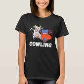 Funny Bowling Cow Bowler Strike Bowling Pin Bowlin Tシャツ (正面)