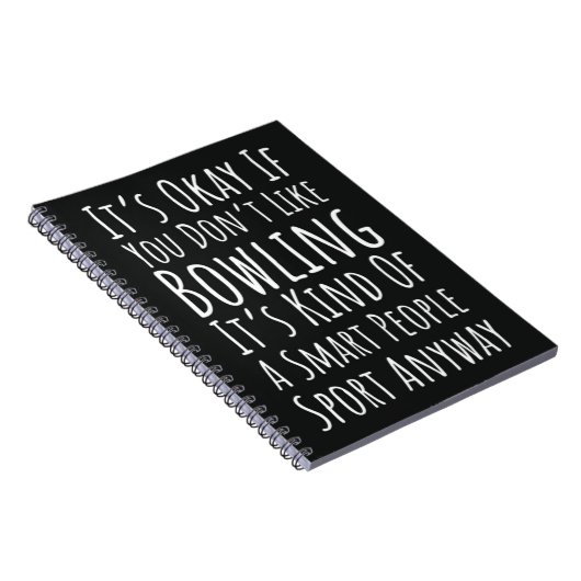 Funny Bowling Gift Bowler Humor Team Comedy Player ノートブック (右側)