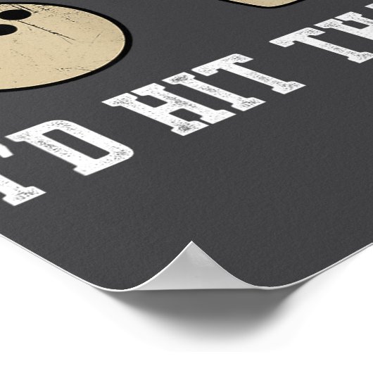 Funny Bowling Gift Id Hit That Quote Men Women ポスター (角)