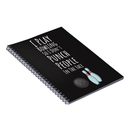 Funny Bowling Gifts Bowler Fan Player Fun ノートブック (右側)