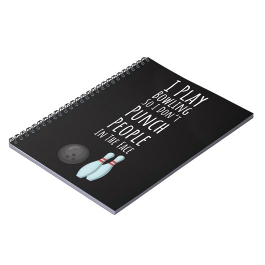 Funny Bowling Gifts Bowler Fan Player Fun ノートブック (左側)