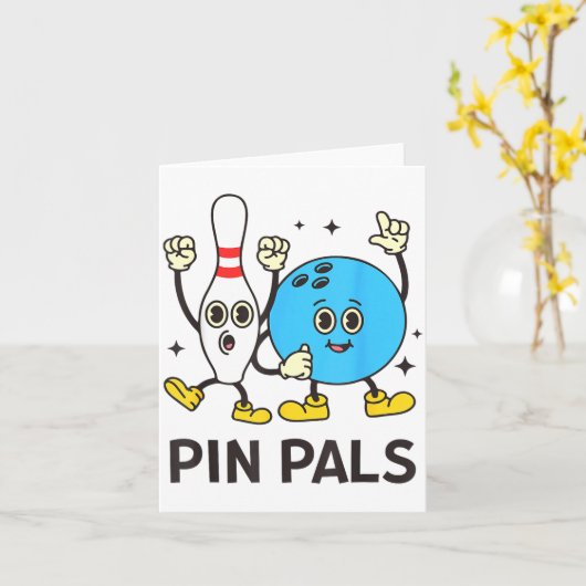 Funny Bowling N Pals Bowl Bowler Bowling Lover  カード (黄色い花)