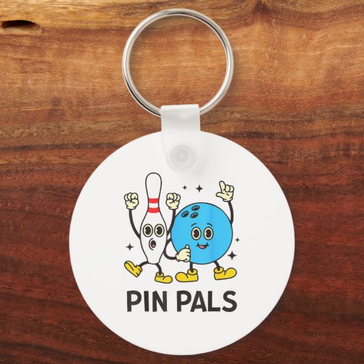 Funny Bowling N Pals Bowl Bowler Bowling Lover キーホルダー (正面)