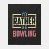 Funny Bowling word art  フリースブランケット (正面)