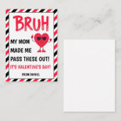 Funny Boys Cool Heart Sunglasses Valentine's Card エンクロージャーカード (正面/裏面)