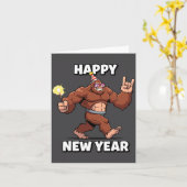 Funny Boys Nye Outfit, Mens Fireworks Bigfoot Happ カード (黄色い花)