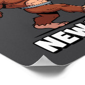 Funny Boys Nye Outfit, Mens Fireworks Bigfoot Happ ポスター (角)