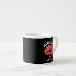 Funny Brain Coffee Mug – Student & Office Humor エスプレッソカップ