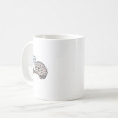 Funny Brain Drinking Coffee Mug - Cute Science & C コーヒーマグカップ (正面左)