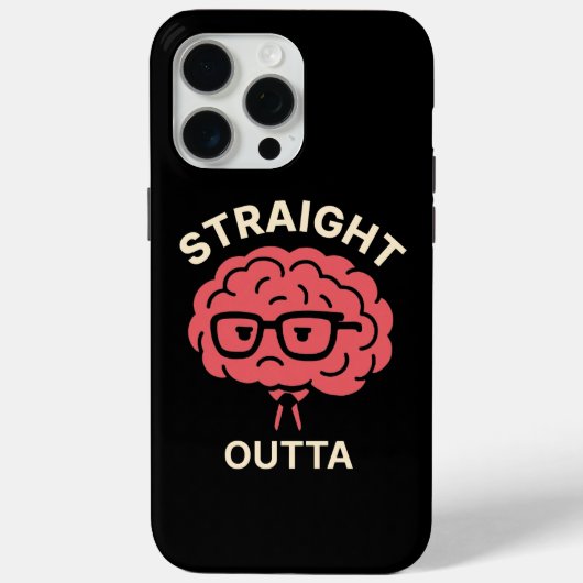 Funny Brain Phone Case – Geek & Student Life Humor Case-Mate iPhoneケース (裏面)