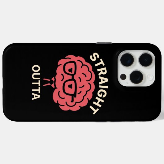 Funny Brain Phone Case – Geek & Student Life Humor Case-Mate iPhoneケース (裏面 (横))