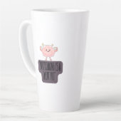 Funny Brain Power Apparel for Overthinkers カフェラテマグ (左アングル)