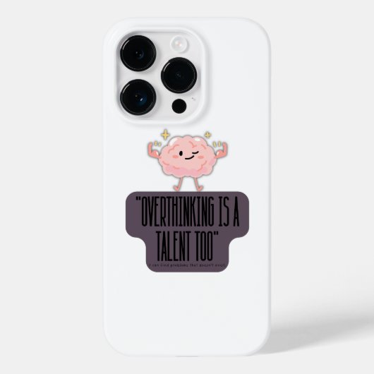 Funny Brain Power Apparel for Overthinkers  Case-Mate iPhoneケース (裏面)