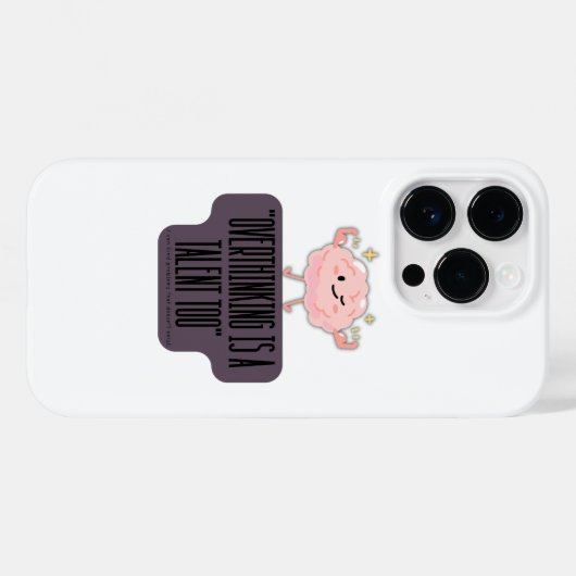Funny Brain Power Apparel for Overthinkers Case-Mate iPhoneケース (裏面 (横))