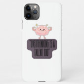 Funny Brain Power Apparel for Overthinkers  iPhoneケース (裏面)