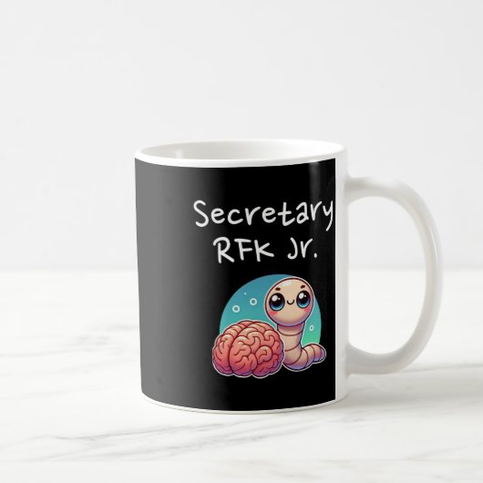 Funny Brain Worm Secretary Rfk Jr. コーヒーマグカップ (右)