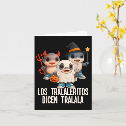 Funny Brainrot Los Tralaleritos Halloween Costume  カード (黄色い花)