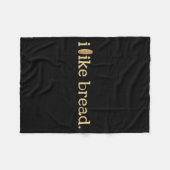 Funny Bread Lover Minimalist Sourdough Baking フリースブランケット (正面(横))