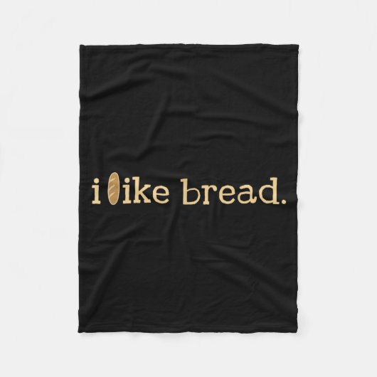 Funny Bread Lover Minimalist Sourdough Baking フリースブランケット (正面)