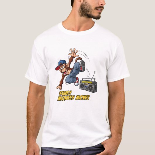 Funny Breakdance Monkey Hip-Hop Dance Tシャツ (正面)
