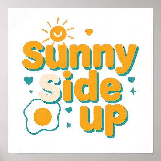 Funny Breakfast Foodie Quote ポスター (正面)