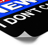 Funny Breaking News I Don't Care Sarcasm Sarcastic ポスター (角)