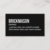 Funny Brickmason Definition 名刺 (正面)