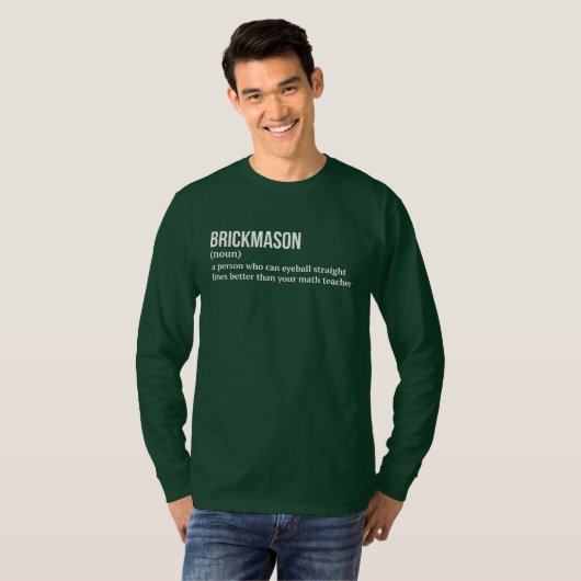 Funny Brickmason Definition Tシャツ (正面フル)