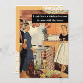 Funny Bridal Shower Vintage Look Personalized (正面/裏面)