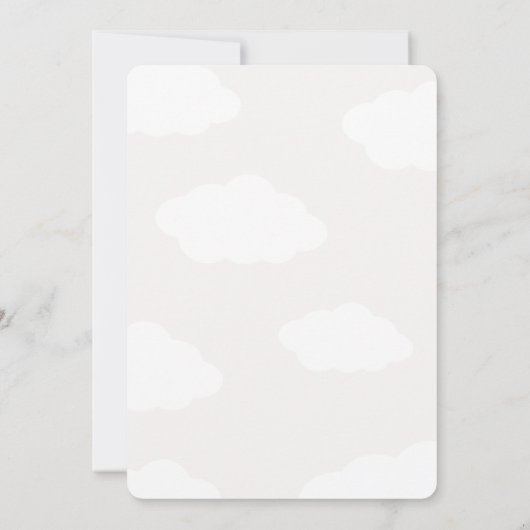 Funny, bride on cloud wine bridal shower 招待状 (裏面)