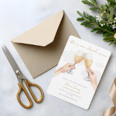 Funny, bride on cloud wine bridal shower 招待状