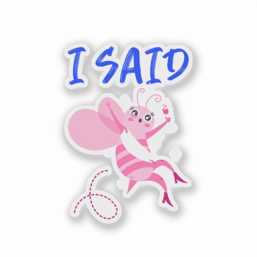 Funny Bride To Be Cute Cartoon Bridal Gift シール (正面)