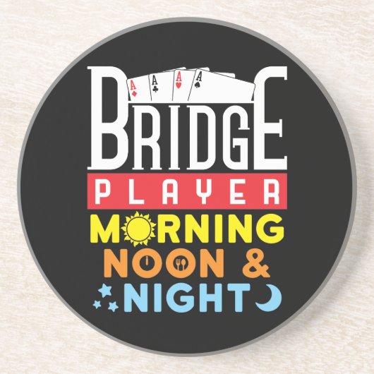 Funny Bridge Player Morning Noon and Night コースター (正面)