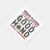Funny Bridge Player Partner Good Hand スタンダードランチョンナプキン (角)