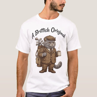 Funny British Shorthair Cat Golf T-Shirt Tシャツ